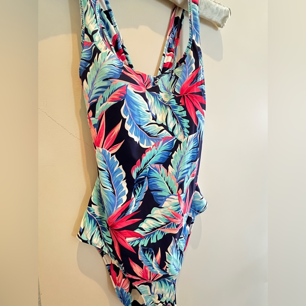 Tommy Bahama Tropical Leaf One Piece Swimsuit